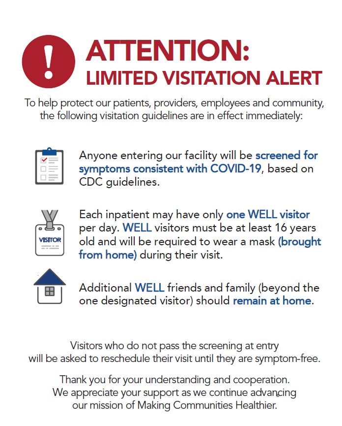 Haywood Regional Medical Center Eases Visitor Restrictions